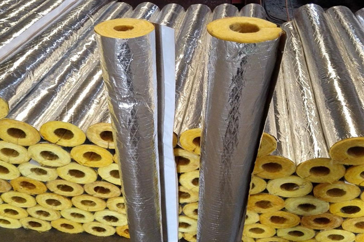 Glass Wool Insulation Pipe With Adhesive Aluminum Overlap