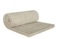 Mineral rock wool felt with wire mesh