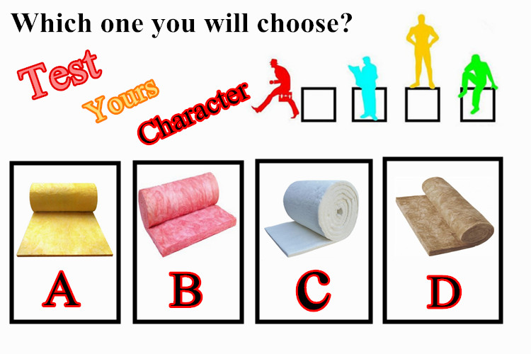 Choose insulation material to test yours character