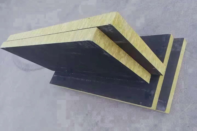 Thermal Insulation Rock Wool Board Laminated with Black Tissue Frabic Cloth