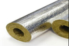 Rock wool pipe section with fire resistance aluminum foil