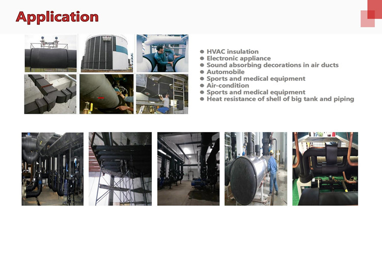 Rubber foam isolation materials application