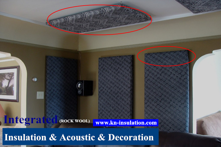 Fabric rock wool sound-absorbing core material