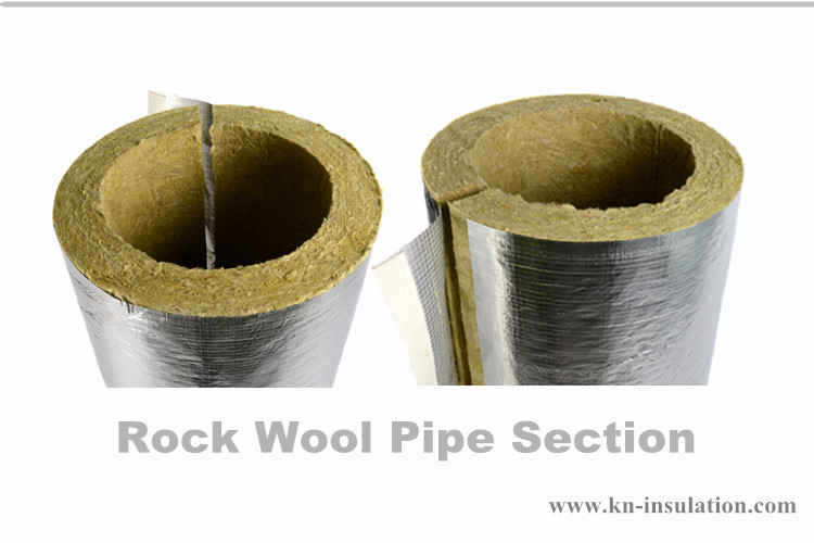 Fireproof aluminum foil cover rock wool pipe
