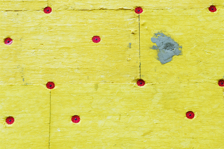 Exterior Walls Surface with Glass Wool Board Insulation